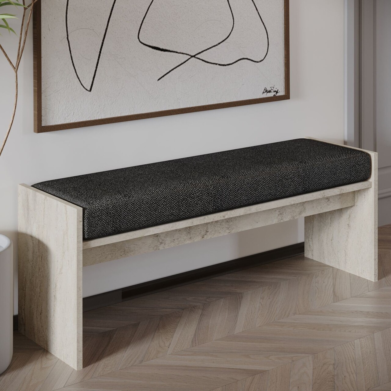 Banca, Atelier del Sofa, 774BNT1110, PAL, Travertin - imagine 6